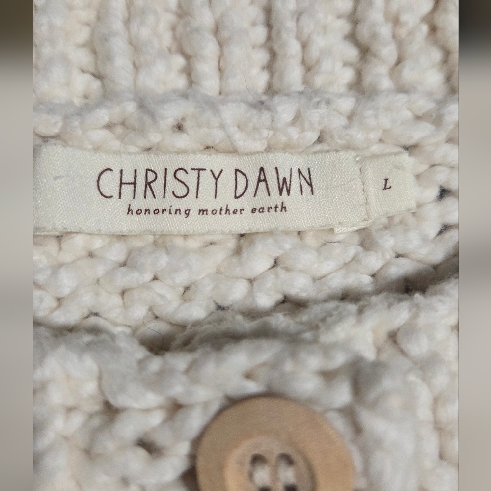 Christy Dawn The Nola Creme Cardigan Size L - Picture 7 of 9